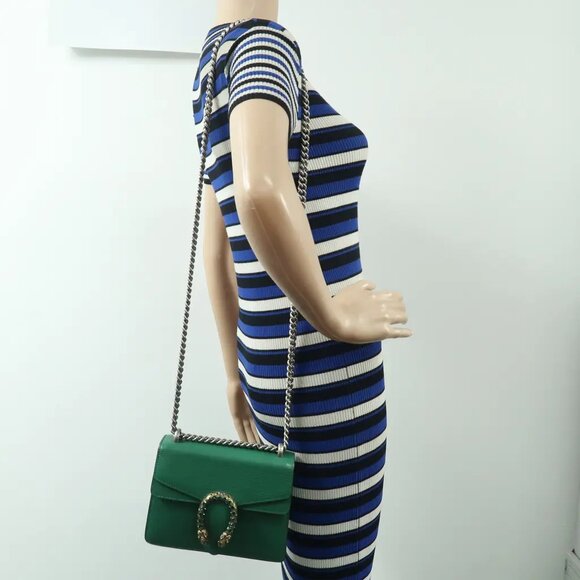 GUCCI Dionysus Green Leather Shoulder Bag 924-012525 - Picture 12 of 12